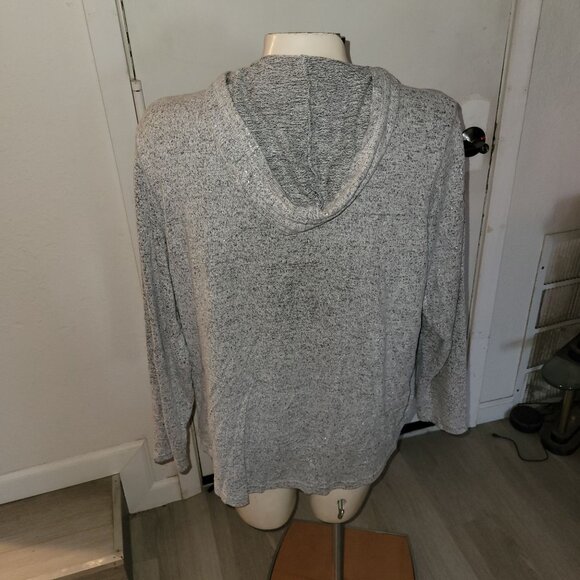 Cathy Daniels Gray Hooded Cardigan Sweater - Picture 5 of 6